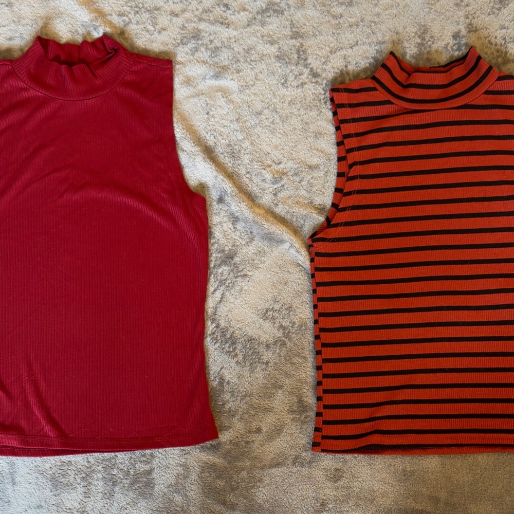 Sleeveless turtlenecks